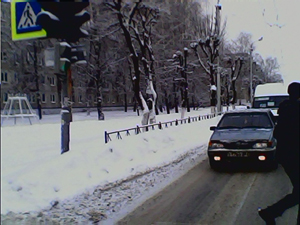 На перекрёстке улиц Октябрьская и Бронная Рязани дооборудован знаком пешеходный переход
